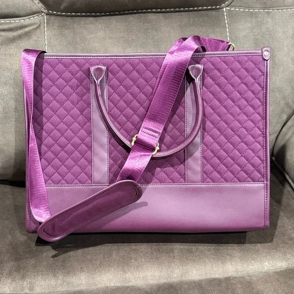 Purple Quilted Women's Bag - Picture 4 of 4
